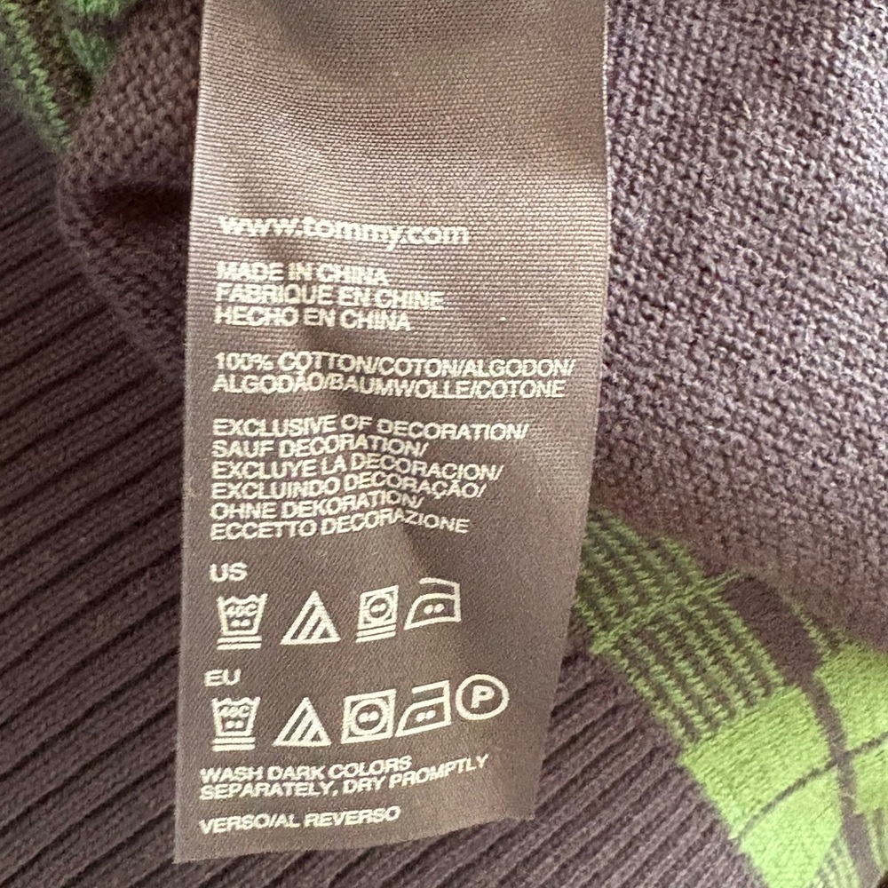 Tommy Hilfiger Green and Black Sweater - Picture 6 of 8